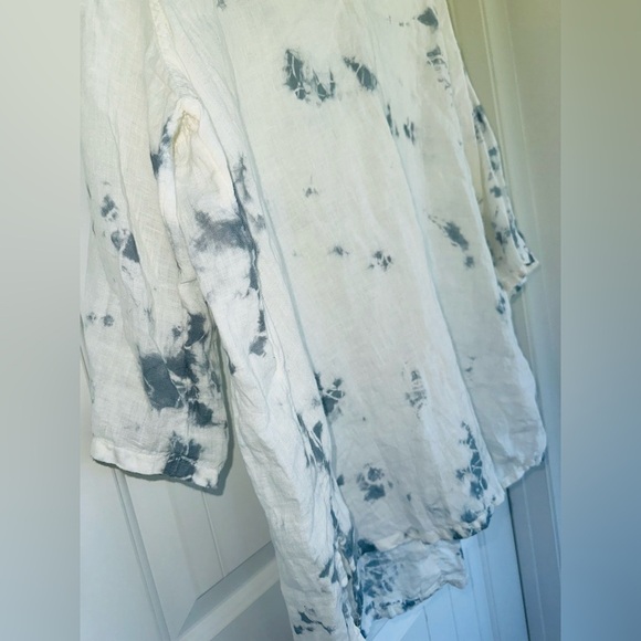 C&C California 100% Linen Tie Dye Tunic 1X - Picture 4 of 11